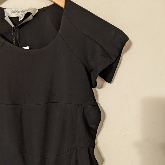 NWT 2009 Yves Saint Laurent Asymmetrical Midi Dress - Picture 6 of 10